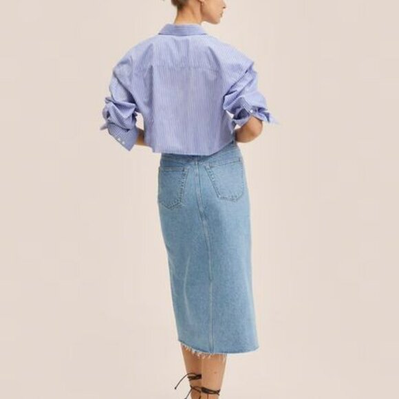 Mango High-waisted slit denim skirt - Picture 3 of 3